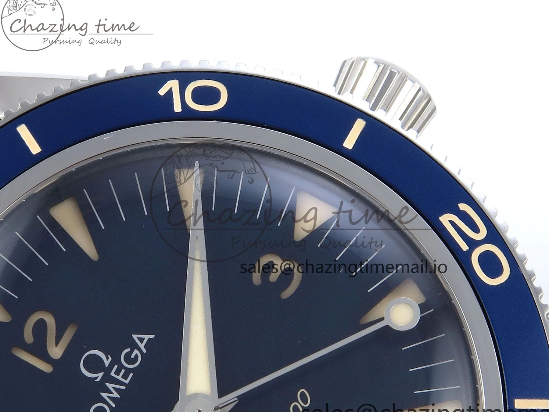 0209 Elegant Seamaster 300 Heritage SS VSF 1:1 Best Edition Blue Dial on SS Bracelet A 7701
